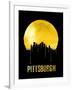 Pittsburgh Skyline Yellow-null-Framed Art Print