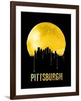 Pittsburgh Skyline Yellow-null-Framed Art Print