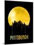 Pittsburgh Skyline Yellow-null-Mounted Art Print