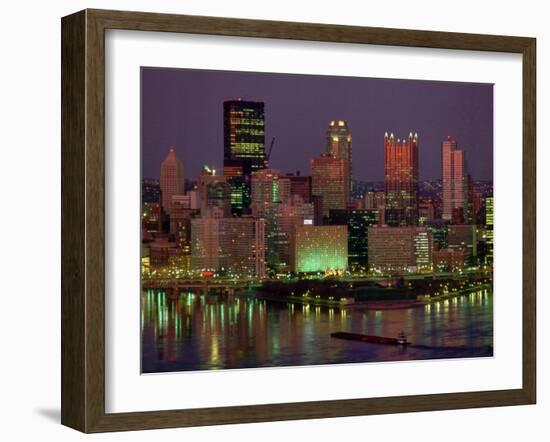 Pittsburgh Skyline-Gene J. Puskar-Framed Premium Photographic Print