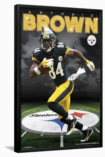 Pittsburgh Steelers - A Brown 16-null-Framed Poster