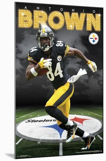 Pittsburgh Steelers - A Brown 16-null-Mounted Poster