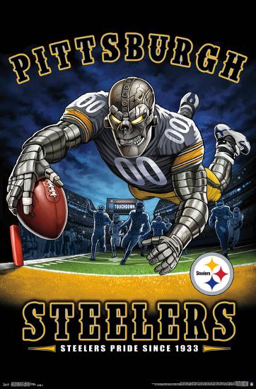 PITTSBURGH STEELERS - END ZONE 17-null-Lamina Framed Poster