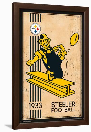 Pittsburgh Steelers - Retro Logo 14-null-Framed Poster