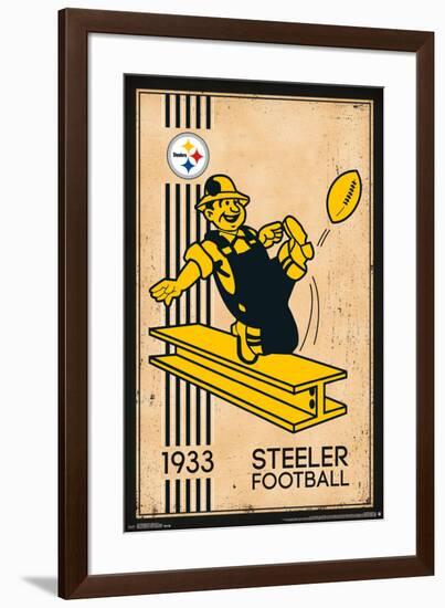 Pittsburgh Steelers - Retro Logo 14-null-Framed Poster