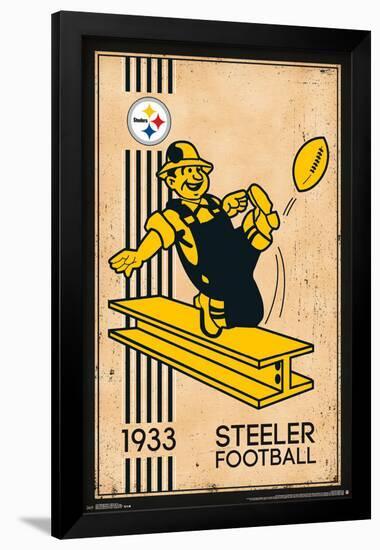 Pittsburgh Steelers - Retro Logo 14-null-Framed Poster