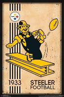 Pittsburgh Steelers - Retro Logo 14-null-Lamina Framed Poster