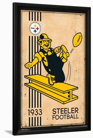 Pittsburgh Steelers - Retro Logo 14-null-Lamina Framed Poster