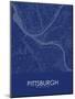 Pittsburgh, United States of America Blue Map-null-Mounted Poster