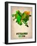 Pittsburgh Watercolor Map-NaxArt-Framed Art Print