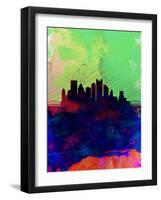 Pittsburgh Watercolor Skyline-NaxArt-Framed Art Print