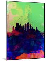 Pittsburgh Watercolor Skyline-NaxArt-Mounted Art Print