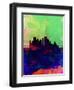 Pittsburgh Watercolor Skyline-NaxArt-Framed Art Print