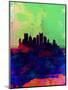 Pittsburgh Watercolor Skyline-NaxArt-Mounted Art Print