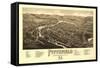 Pittsfield, New Hampshire - Panoramic Map-Lantern Press-Framed Stretched Canvas