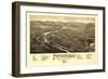 Pittsfield, New Hampshire - Panoramic Map-Lantern Press-Framed Art Print