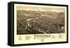 Pittsfield, New Hampshire - Panoramic Map-Lantern Press-Framed Stretched Canvas