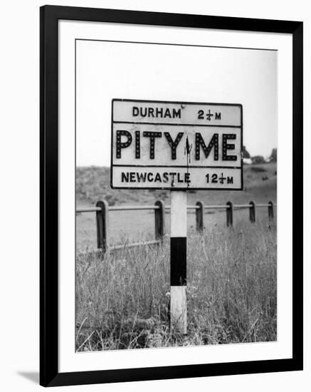 'Pity Me' Hamlet Sign-Fred Musto-Framed Photographic Print