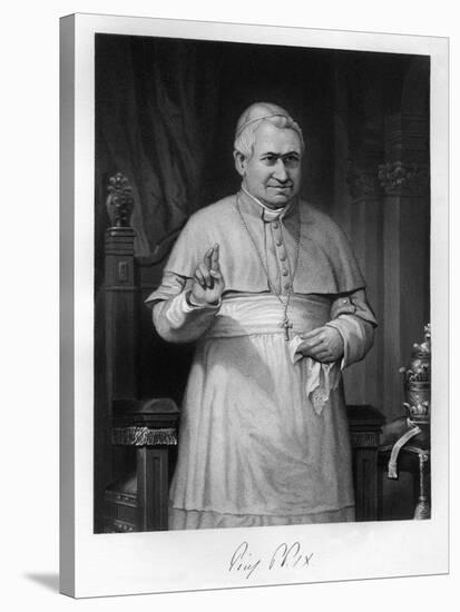 Pius IX, Blessing-Alonzo Chappel-Stretched Canvas