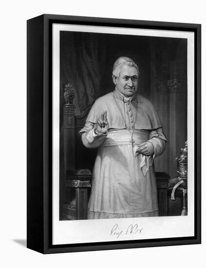 Pius IX, Blessing-Alonzo Chappel-Framed Stretched Canvas