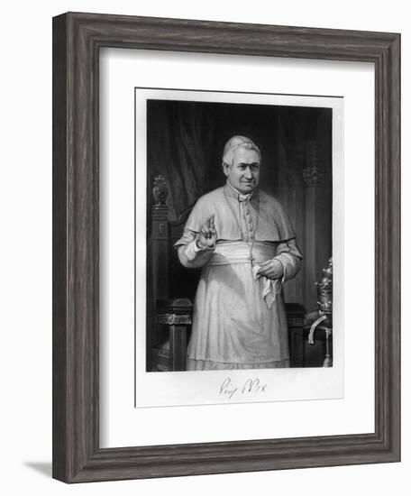 Pius IX, Blessing-Alonzo Chappel-Framed Art Print