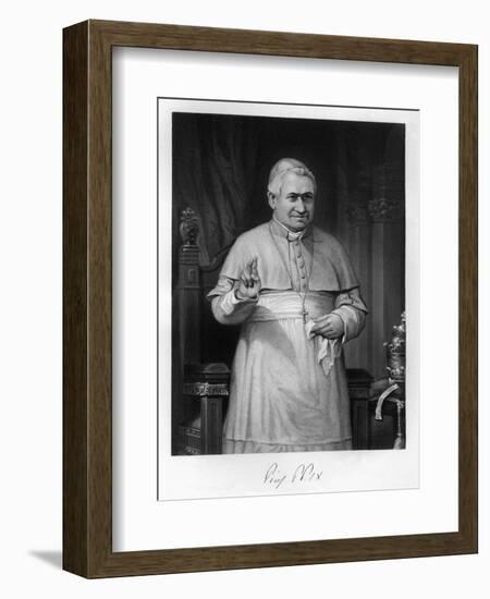 Pius IX, Blessing-Alonzo Chappel-Framed Art Print