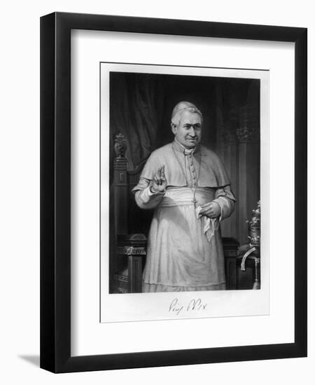 Pius IX, Blessing-Alonzo Chappel-Framed Art Print