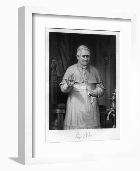 Pius IX, Blessing-Alonzo Chappel-Framed Art Print