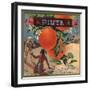 Piute Brand - California - Citrus Crate Label-Lantern Press-Framed Art Print