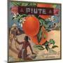 Piute Brand - California - Citrus Crate Label-Lantern Press-Mounted Art Print