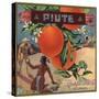 Piute Brand - California - Citrus Crate Label-Lantern Press-Stretched Canvas