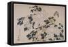 Pivoines et papillons-Katsushika Hokusai-Framed Stretched Canvas