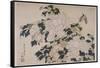 Pivoines et papillons-Katsushika Hokusai-Framed Stretched Canvas