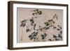 Pivoines et papillons-Katsushika Hokusai-Framed Giclee Print