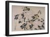 Pivoines et papillons-Katsushika Hokusai-Framed Giclee Print