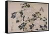 Pivoines et papillons-Katsushika Hokusai-Framed Stretched Canvas