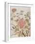 Pivoines et papillons-null-Framed Giclee Print