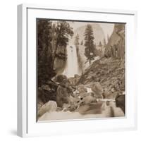 Piwayac - Vernal Fall - 300 ft. Yosemite, California, 1861-Carleton Watkins-Framed Art Print