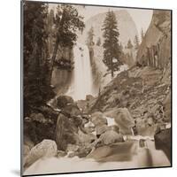 Piwayac - Vernal Fall - 300 ft. Yosemite, California, 1861-Carleton Watkins-Mounted Art Print