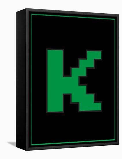 Pixel Alphabet Mc 1-null-Framed Stretched Canvas