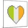 Pixel Block Irish Love Heart-wongstock-Mounted Premium Giclee Print