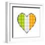 Pixel Block Irish Love Heart-wongstock-Framed Art Print