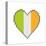 Pixel Block Irish Love Heart-wongstock-Stretched Canvas