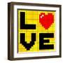 Pixel Love Heart-wongstock-Framed Art Print