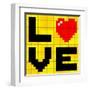 Pixel Love Heart-wongstock-Framed Art Print