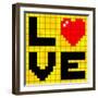 Pixel Love Heart-wongstock-Framed Art Print