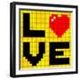 Pixel Love Heart-wongstock-Framed Art Print