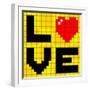 Pixel Love Heart-wongstock-Framed Art Print