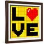 Pixel Love Heart-wongstock-Framed Art Print