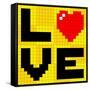 Pixel Love Heart-wongstock-Framed Stretched Canvas